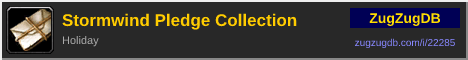 Stormwind Pledge Collection: forum signature banner