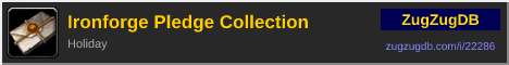 Ironforge Pledge Collection: forum signature banner