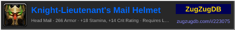 Knight-Lieutenant's Mail Helmet: forum signature banner