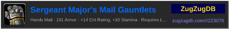 Sergeant Major's Mail Gauntlets: forum signature banner