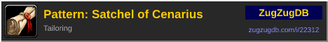 Pattern: Satchel of Cenarius: forum signature banner