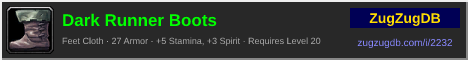 Dark Runner Boots: forum signature banner