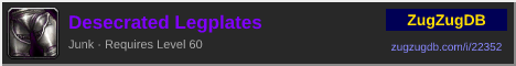Desecrated Legplates: forum signature banner