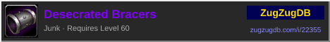 Desecrated Bracers: forum signature banner