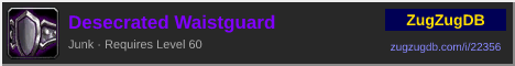 Desecrated Waistguard: forum signature banner