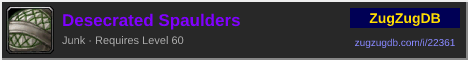 Desecrated Spaulders: forum signature banner