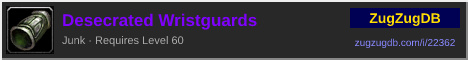 Desecrated Wristguards: forum signature banner