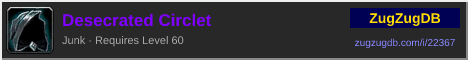 Desecrated Circlet: forum signature banner