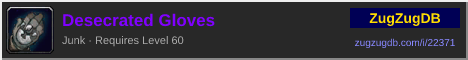 Desecrated Gloves: forum signature banner