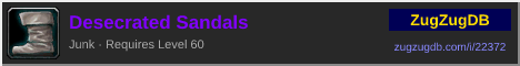 Desecrated Sandals: forum signature banner