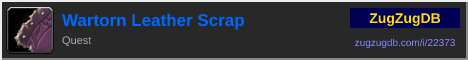 Wartorn Leather Scrap: forum signature banner