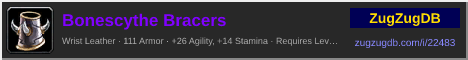 Bonescythe Bracers: forum signature banner