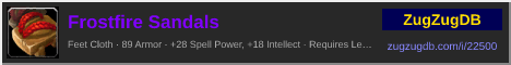 Frostfire Sandals: forum signature banner