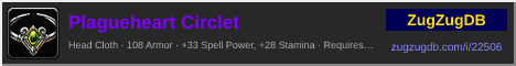 Plagueheart Circlet: forum signature banner