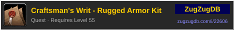 Craftsman's Writ - Rugged Armor Kit: forum signature banner