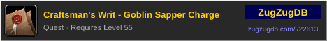 Craftsman's Writ - Goblin Sapper Charge: forum signature banner