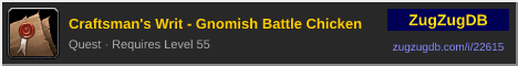 Craftsman's Writ - Gnomish Battle Chicken: forum signature banner