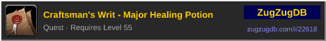 Craftsman's Writ - Major Healing Potion: forum signature banner