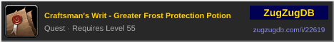 Craftsman's Writ - Greater Frost Protection Potion: forum signature banner