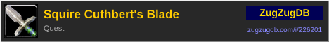 Squire Cuthbert's Blade: forum signature banner