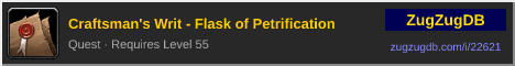 Craftsman's Writ - Flask of Petrification: forum signature banner