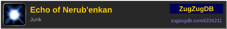 Echo of Nerub'enkan: forum signature banner