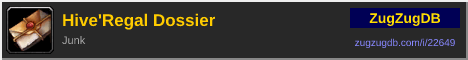 Hive'Regal Dossier: forum signature banner