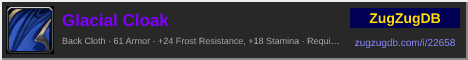 Glacial Cloak: forum signature banner