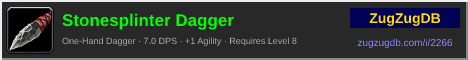 Stonesplinter Dagger: forum signature banner
