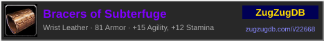 Bracers of Subterfuge: forum signature banner
