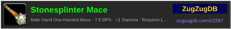 Stonesplinter Mace: forum signature banner