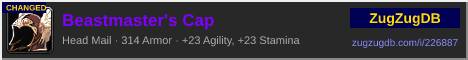 Beastmaster's Cap: forum signature banner