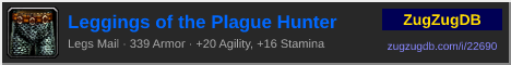 Leggings of the Plague Hunter: forum signature banner