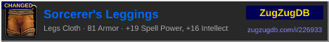 Sorcerer's Leggings: forum signature banner