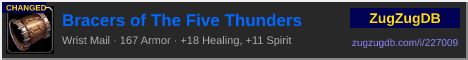 Bracers of The Five Thunders: forum signature banner