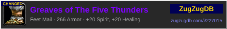 Greaves of The Five Thunders: forum signature banner