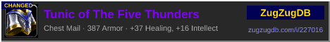 Tunic of The Five Thunders: forum signature banner