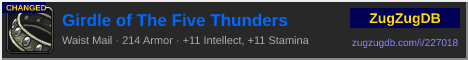 Girdle of The Five Thunders: forum signature banner