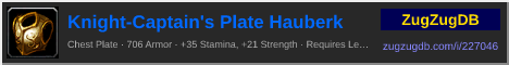 Knight-Captain's Plate Hauberk: forum signature banner