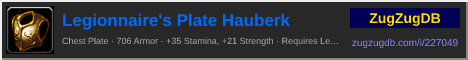 Legionnaire's Plate Hauberk: forum signature banner