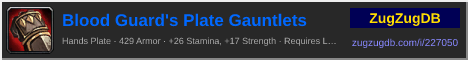 Blood Guard's Plate Gauntlets: forum signature banner