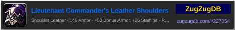 Lieutenant Commander's Leather Shoulders: forum signature banner