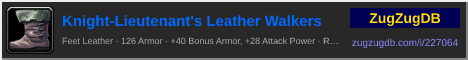 Knight-Lieutenant's Leather Walkers: forum signature banner