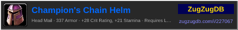 Champion's Chain Helm: forum signature banner