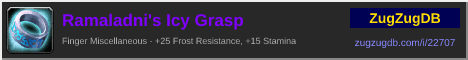 Ramaladni's Icy Grasp: forum signature banner