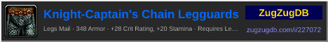 Knight-Captain's Chain Legguards: forum signature banner