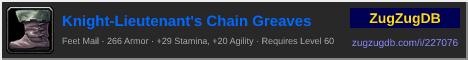 Knight-Lieutenant's Chain Greaves: forum signature banner