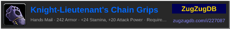 Knight-Lieutenant's Chain Grips: forum signature banner