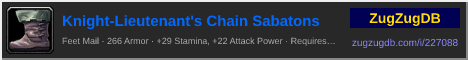 Knight-Lieutenant's Chain Sabatons: forum signature banner