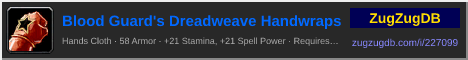 Blood Guard's Dreadweave Handwraps: forum signature banner